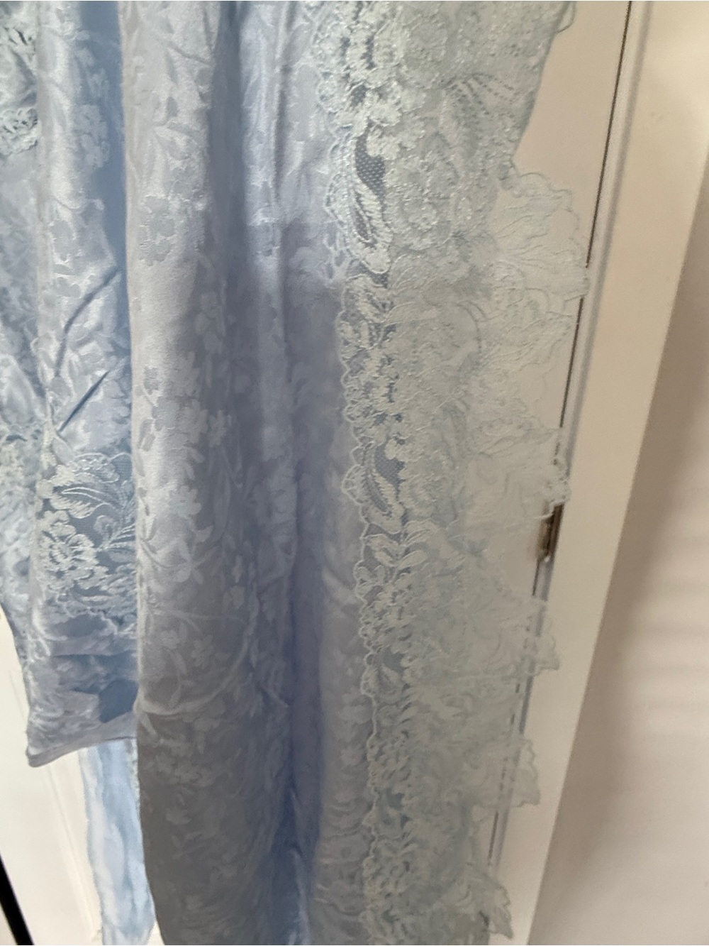 For Love & Lemons Pale Blue Rita Lace Backless Gown - Picture 7 of 10